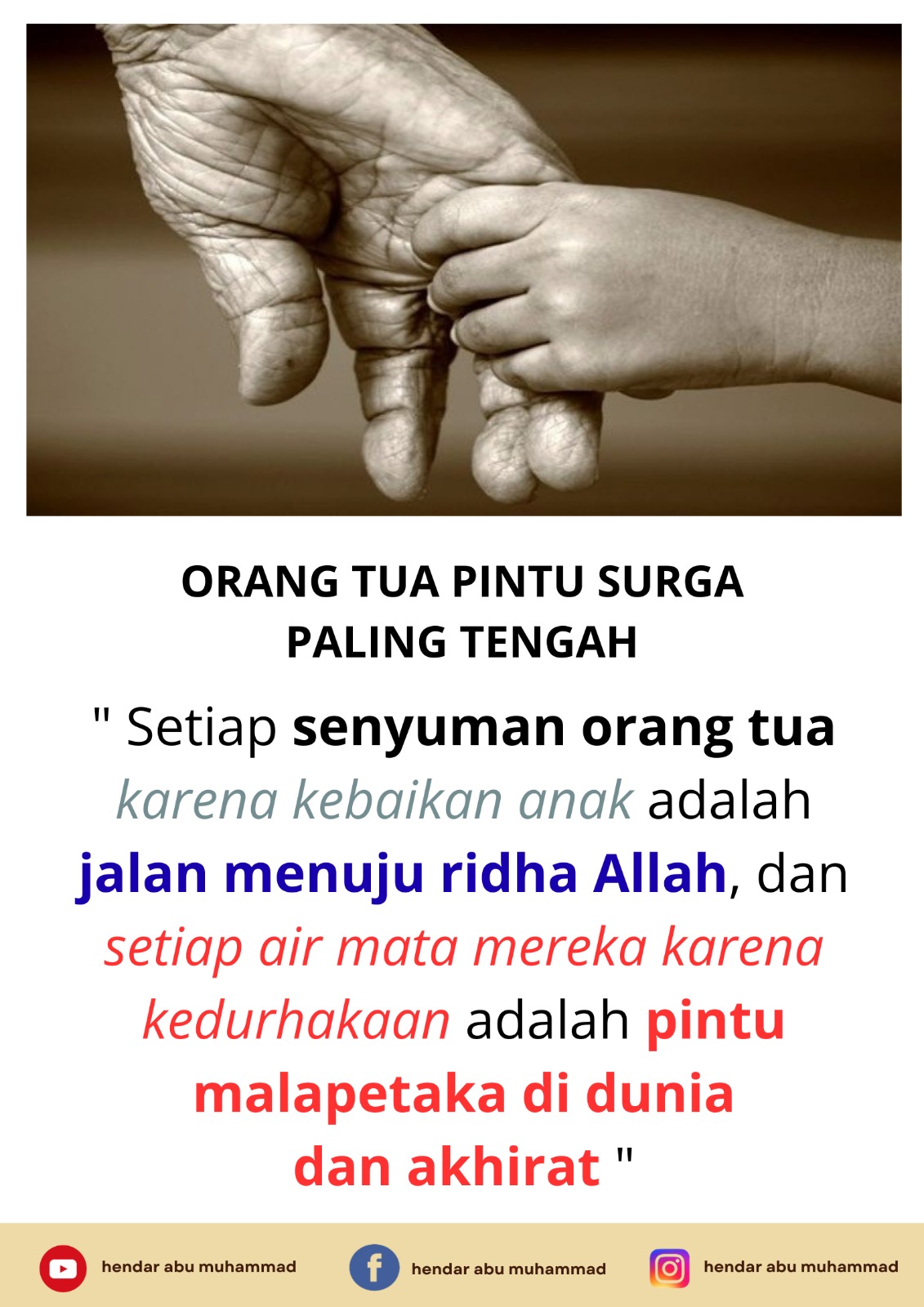 ORANG TUA PINTU SURGA PALING TENGAH